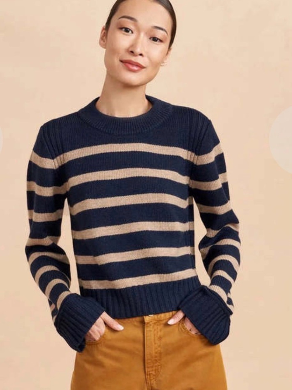 La Ligne Jack Sweater Navy/camel